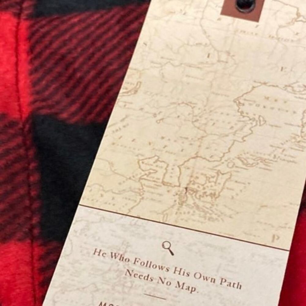 0293 NEW Boys Black and Red Flannel Button Up Shirt - Picture 2 of 4